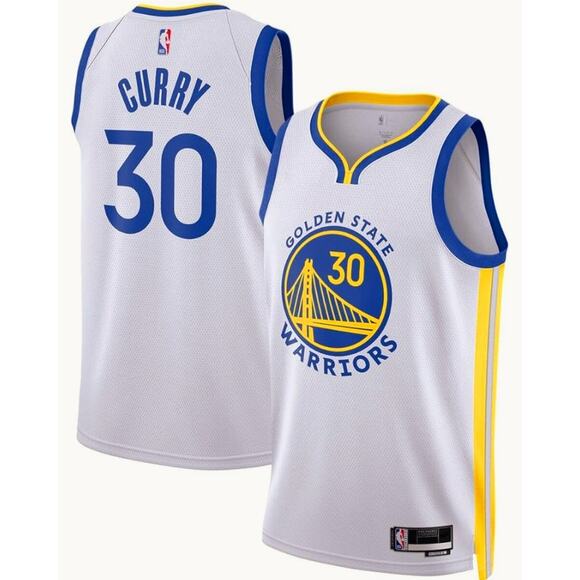 Steph Curry Golden State Warriors NBA Kids Youth Association Edition Jersey Sz S - Picture 1 of 7